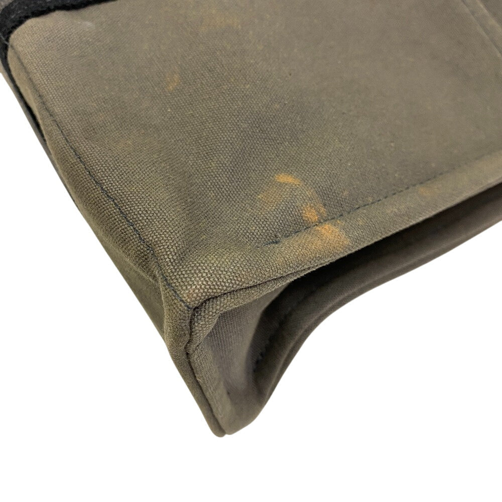 HERMES Tote Bag cotton Khaki green Tote BagA4 Fool Toe Tote MM Women(Unisex)