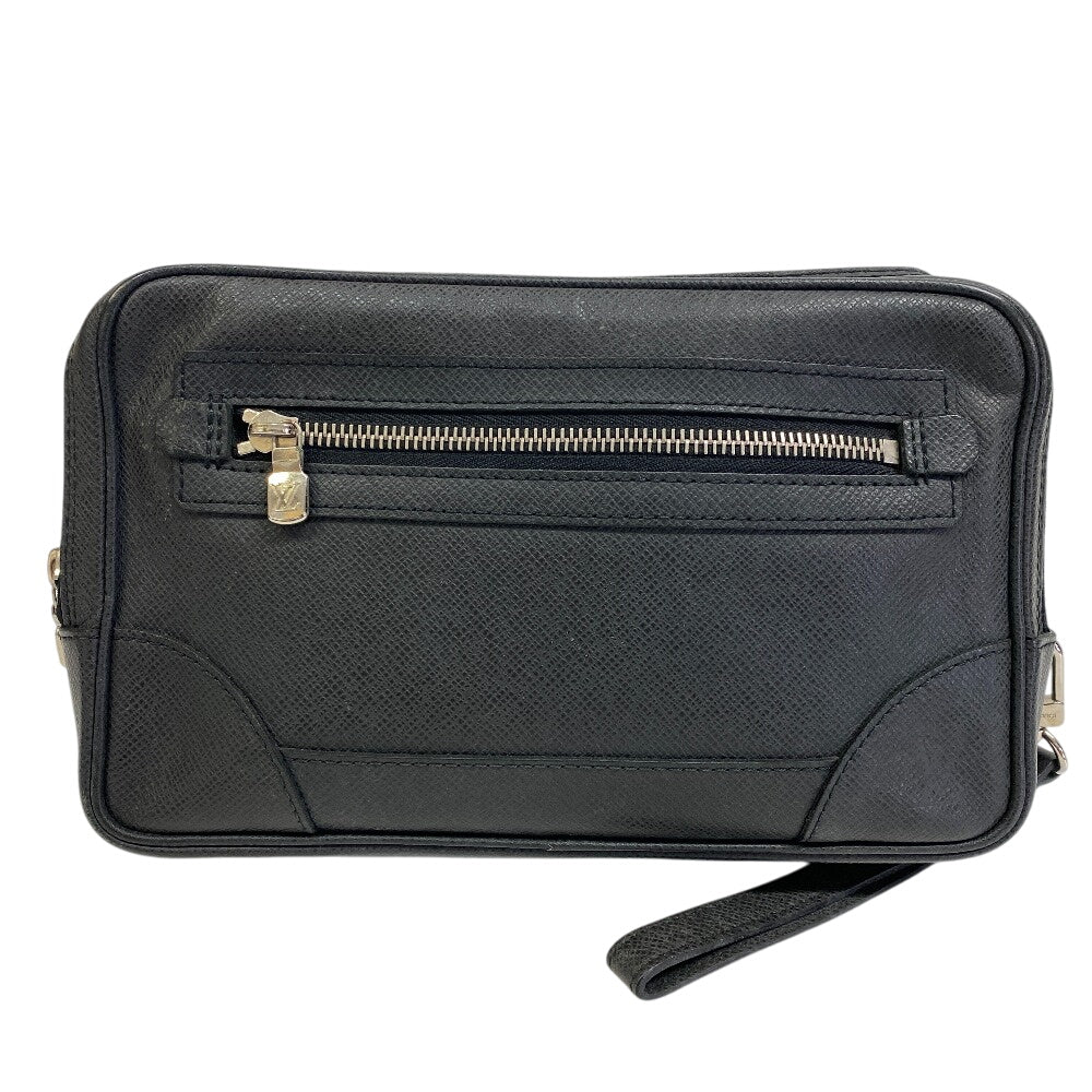  LOUIS VUITTON Clutch bag leather black Taiga Pavel