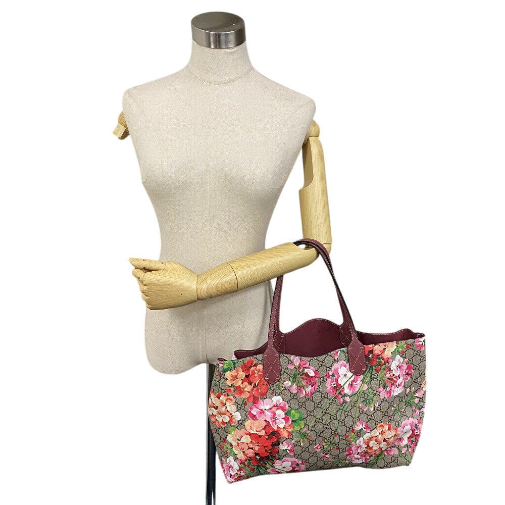 GUCCI Tote Bag 368568 GG Supreme Canvas beige Shoulder Bag GG Blooms Women