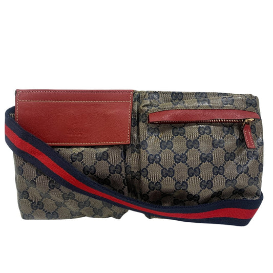 GUCCI Waist bag 28566 GG Supreme Canvas Red Waist bag GG Supreme Shelley mens