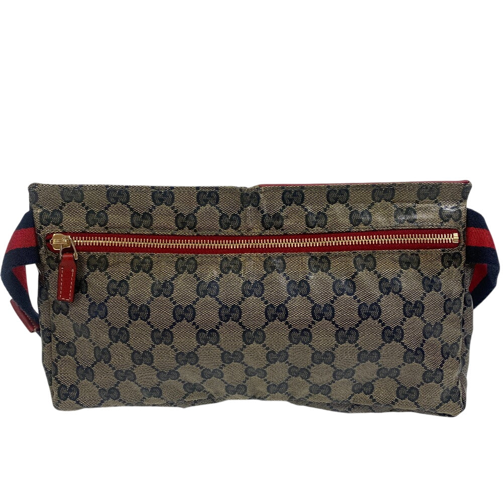 GUCCI Waist bag 28566 GG Supreme Canvas Red Waist bag GG Supreme Shelley mens