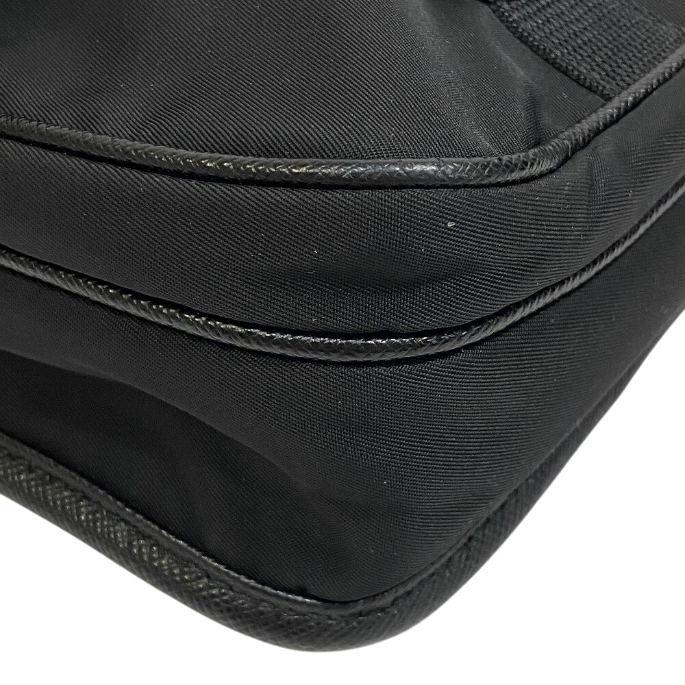 PRADA Shoulder Bag 2VD043 Nylon, Saffiano leather black triangle plate mens