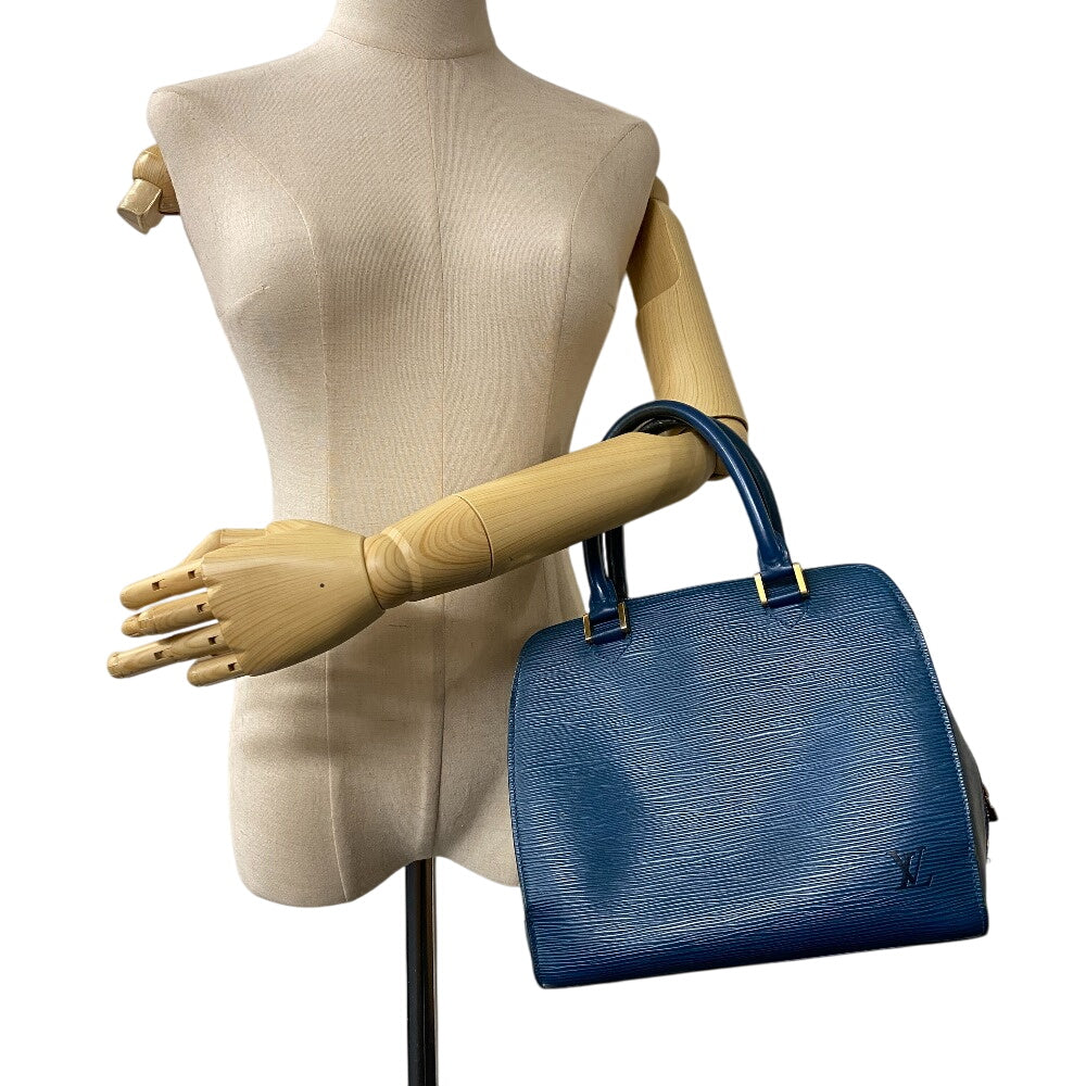 LOUIS VUITTON Handbag leather blue Epi Ponneuf Women