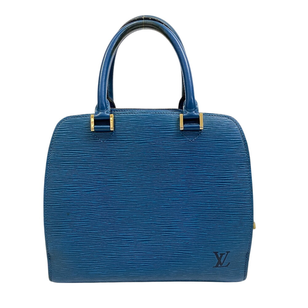 LOUIS VUITTON Handbag leather blue Epi Ponneuf Women