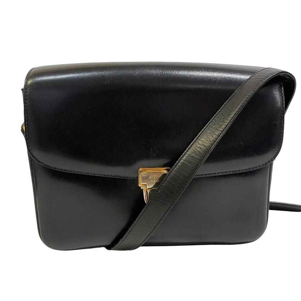 CELINE Shoulder Bag leather black Triomphe Women