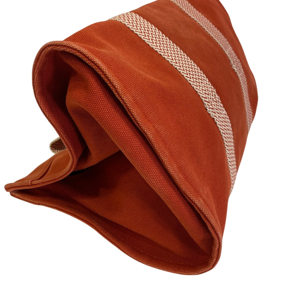 HERMES Tote Bag Cotton canvas Orange Cannes MM Women