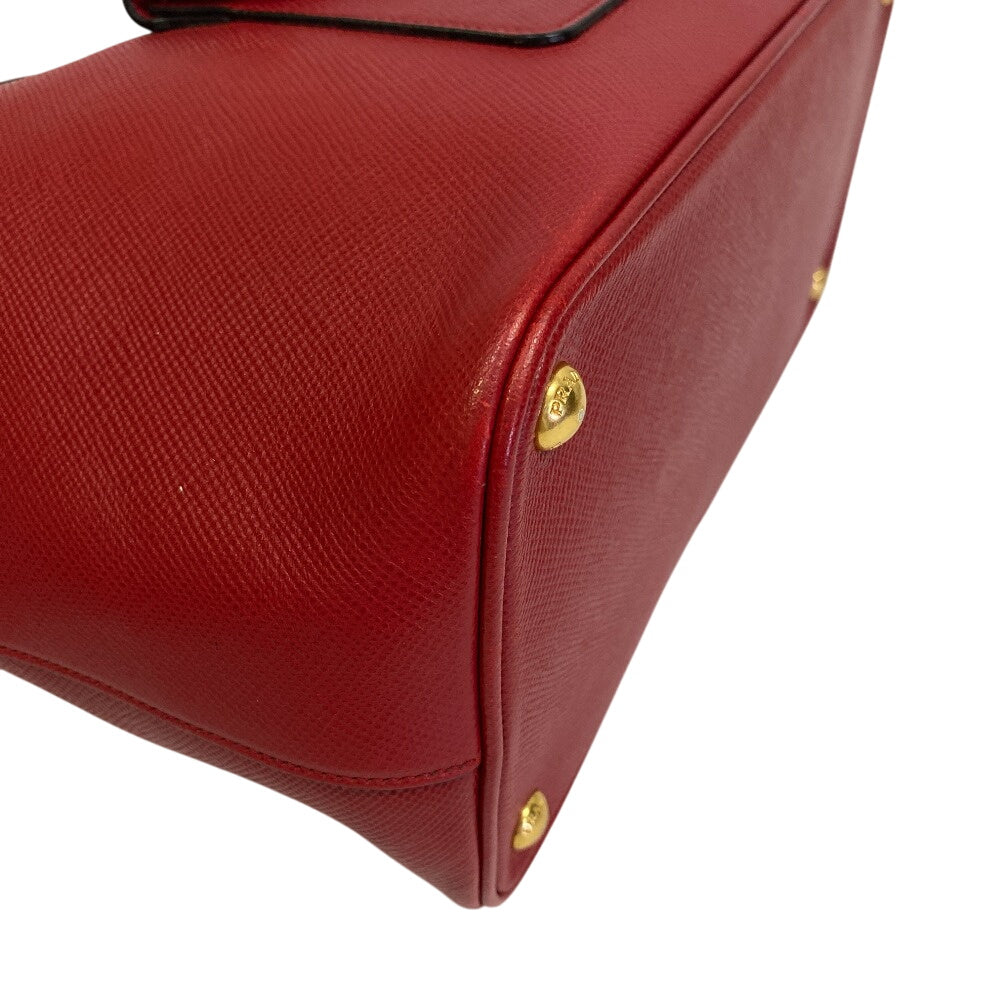 PRADA Tote Bag PVC coated canvas Red 2way Women