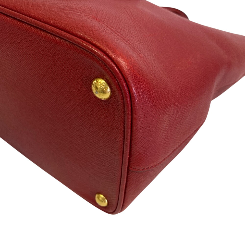 PRADA Tote Bag PVC coated canvas Red 2way Women