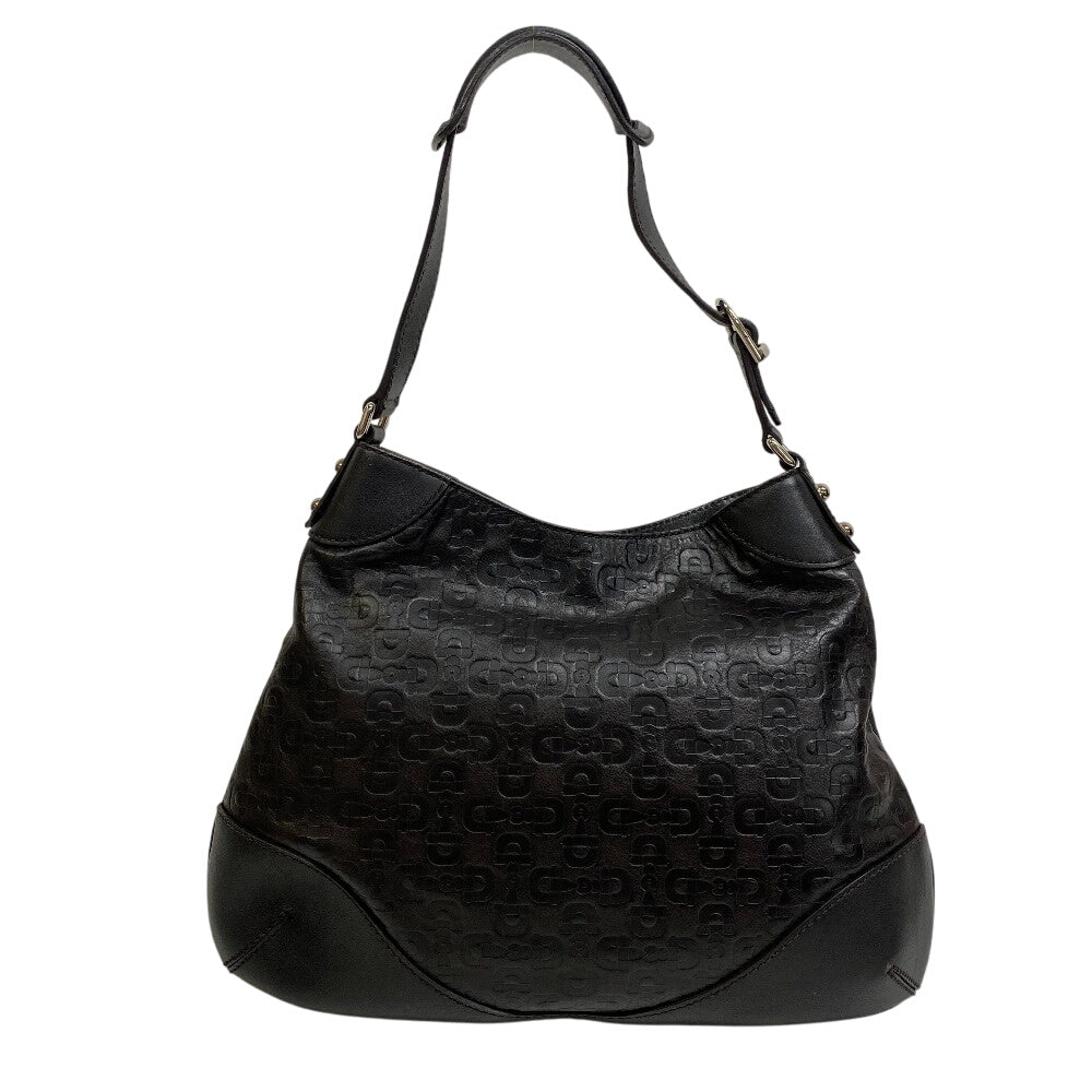 GUCCI Shoulder Bag 272386 leather black Horsebit 1995 Hobo bag Women