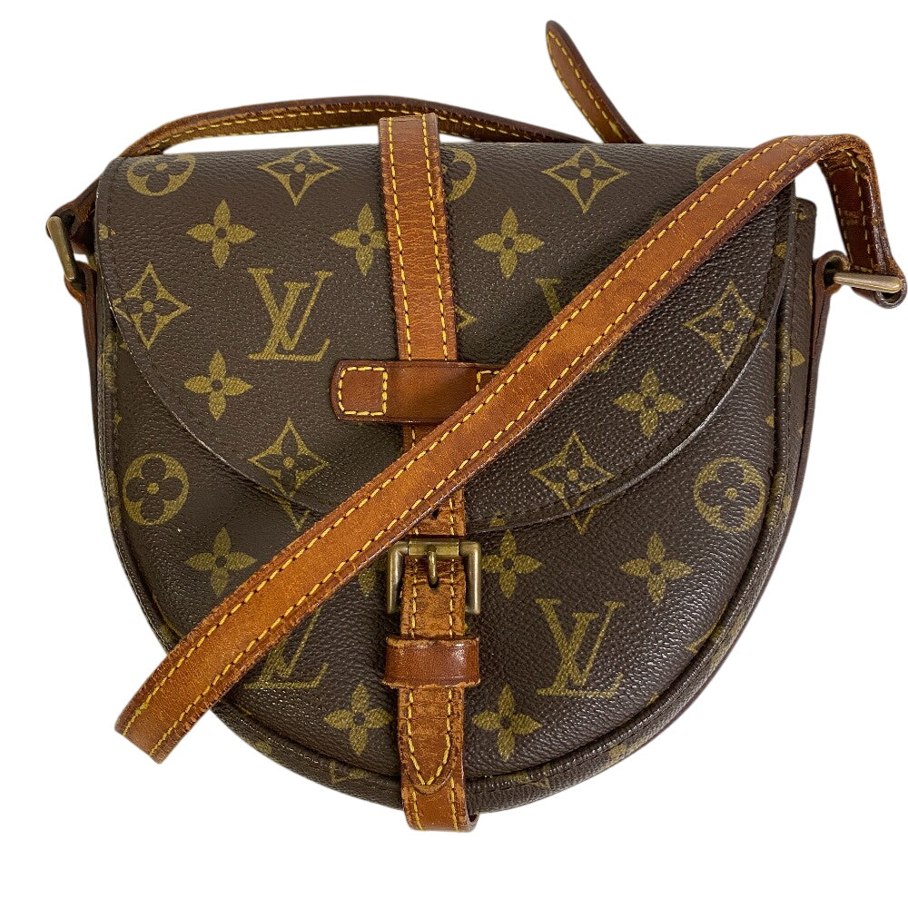 LOUIS VUITTON Shoulder Bag leather Brown Monogram Shanti PM