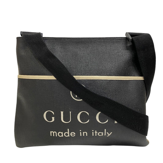 GUCCI Shoulder Bag PVC, Canvas black
