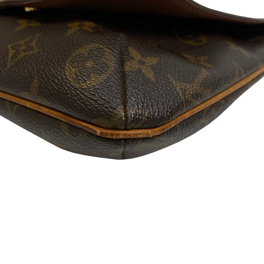LOUIS VUITTON Shoulder Bag leather Brown Short strap Monogram Musette Salsa Women
