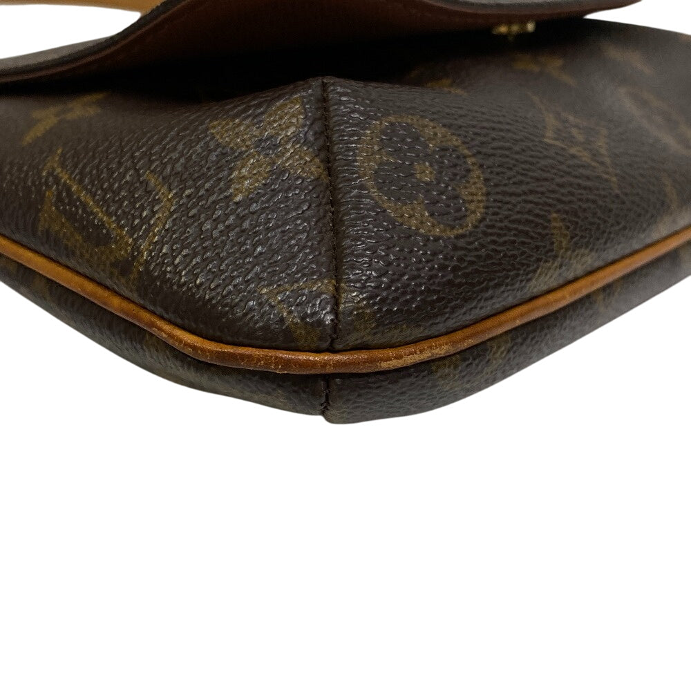 LOUIS VUITTON Shoulder Bag leather Brown Short strap Monogram Musette Salsa Women