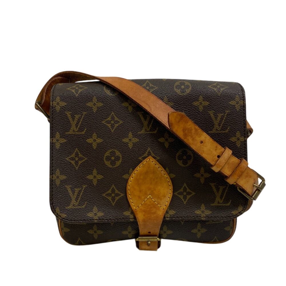 LOUIS VUITTON Shoulder Bag leather Brown Monogram CartouchiereMM Women