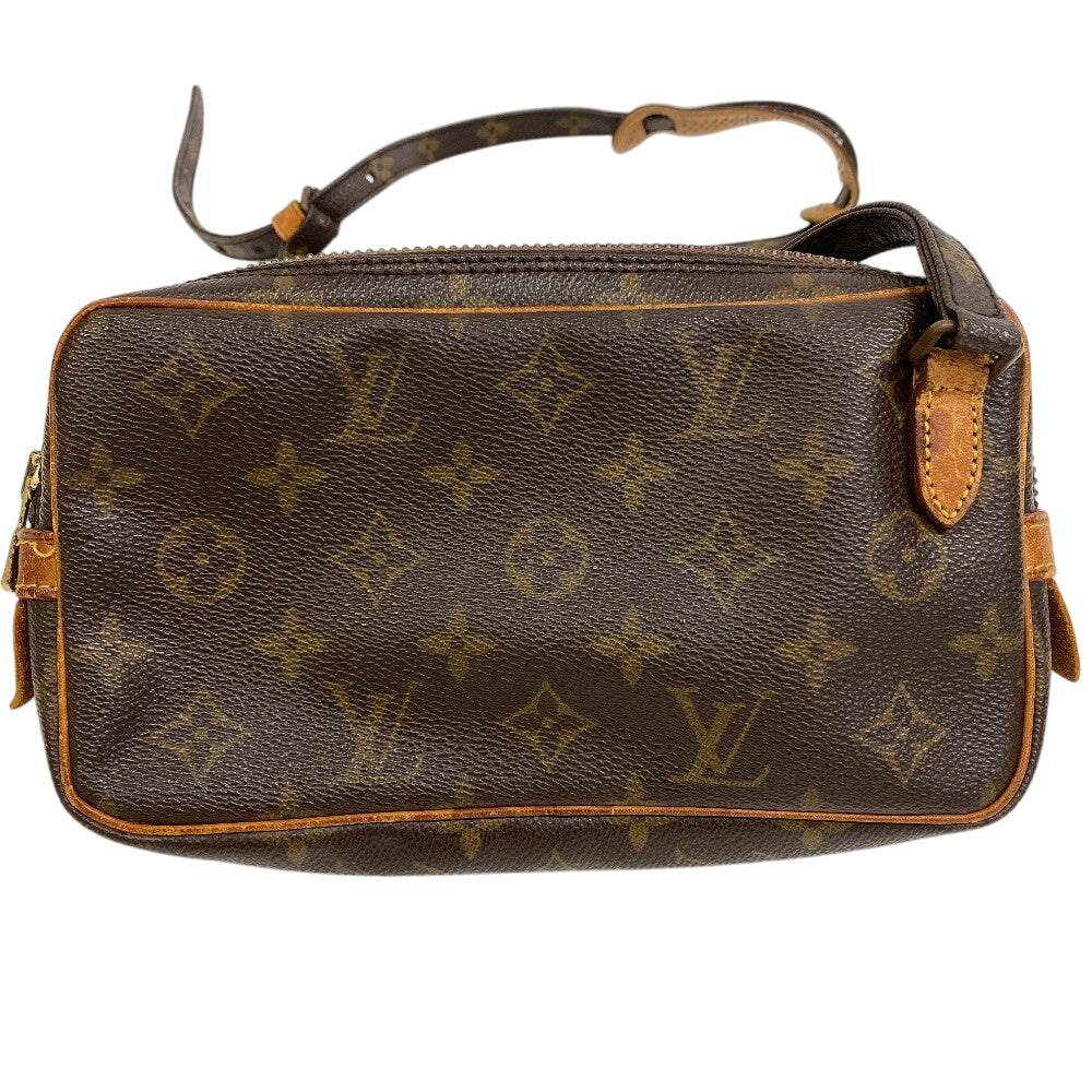 LOUIS VUITTON Shoulder Bag Monogram canvas, leather Brown Monogram Marley Bandouliere Pochette