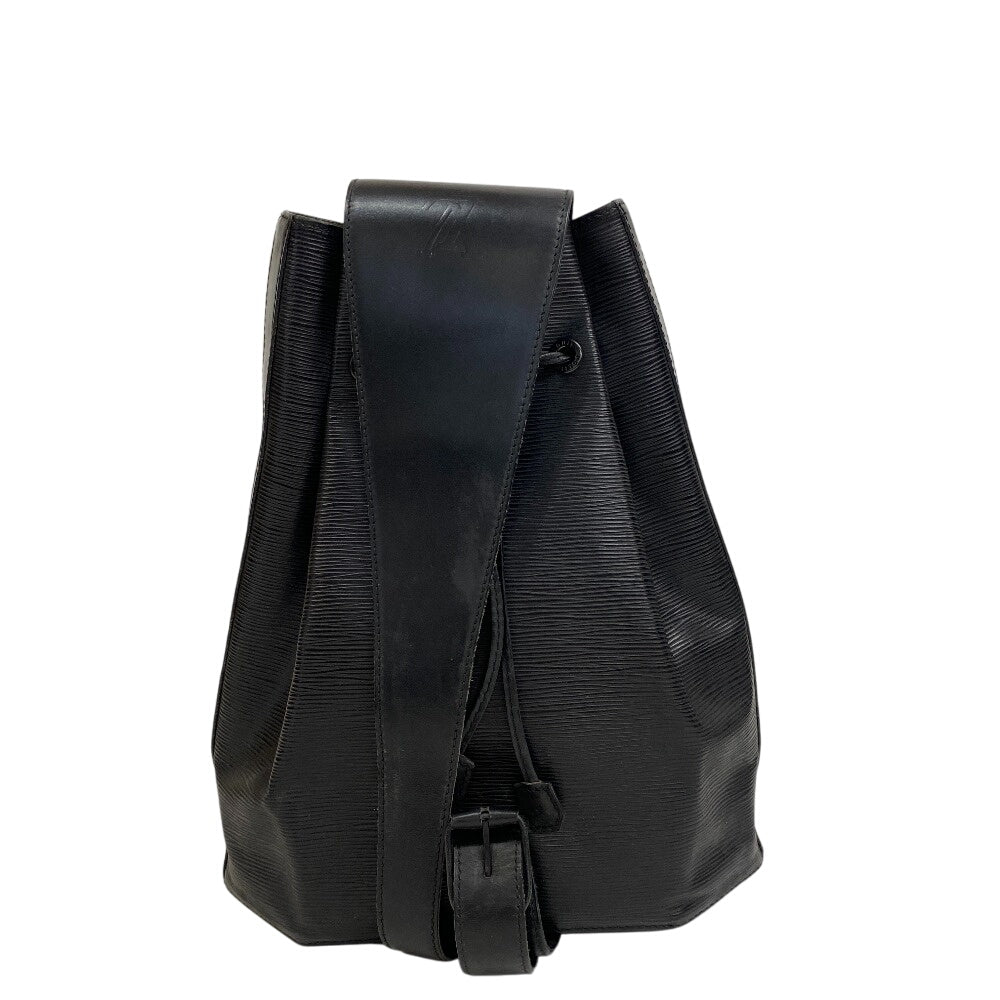 LOUIS VUITTON Shoulder Bag leather black Epi Sac A Dos