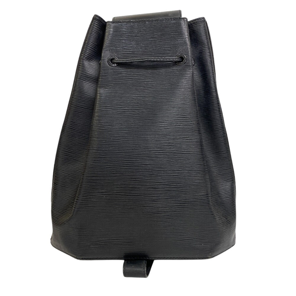 LOUIS VUITTON Shoulder Bag leather black Epi Sac A Dos