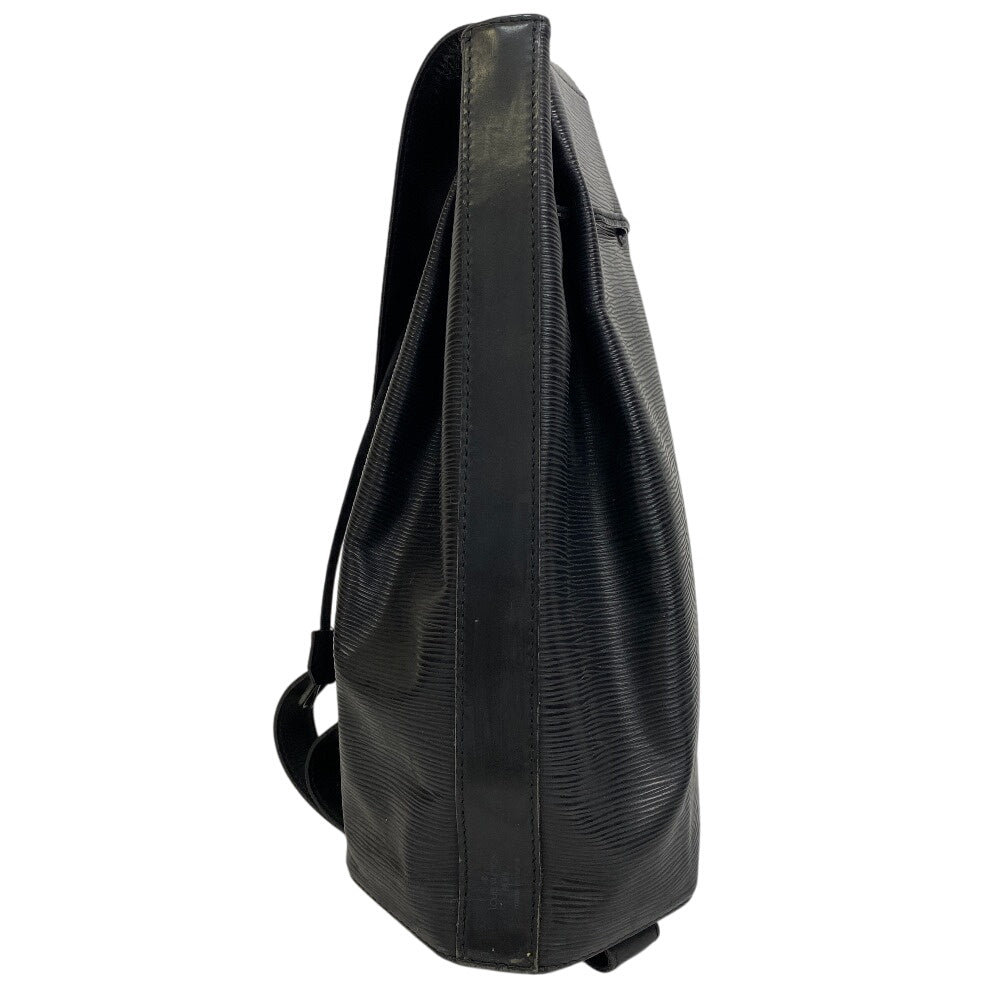 LOUIS VUITTON Shoulder Bag leather black Epi Sac A Dos