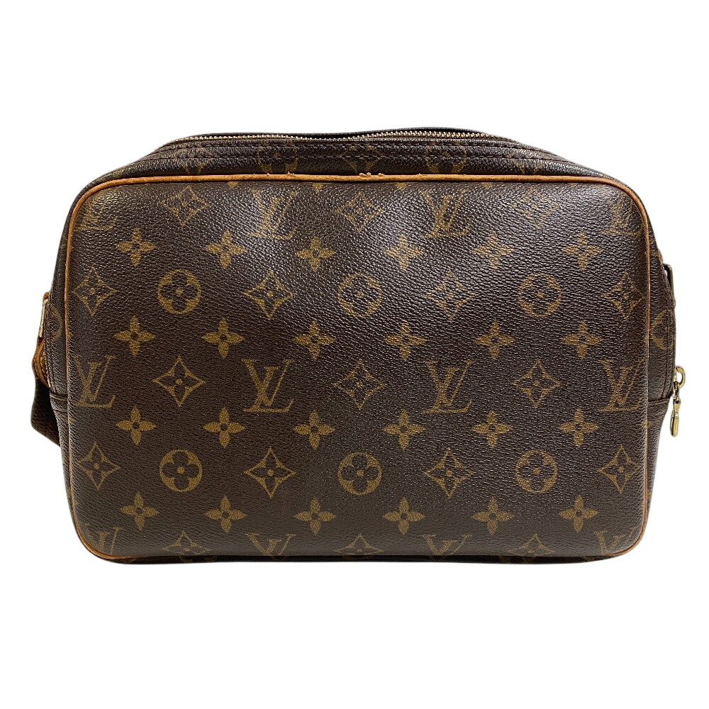   LOUIS VUITTON Shoulder Bag leather Brown Monogram Reporter PM