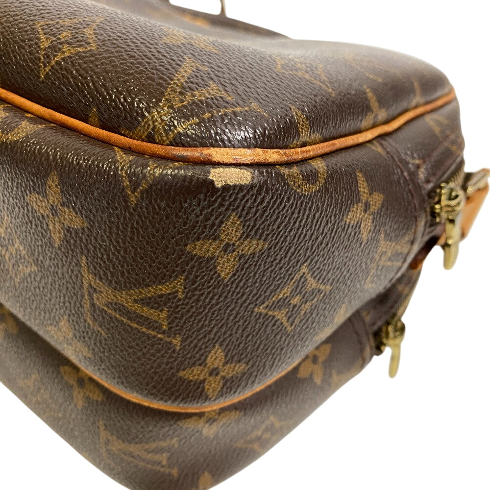   LOUIS VUITTON Shoulder Bag leather Brown Monogram Reporter PM