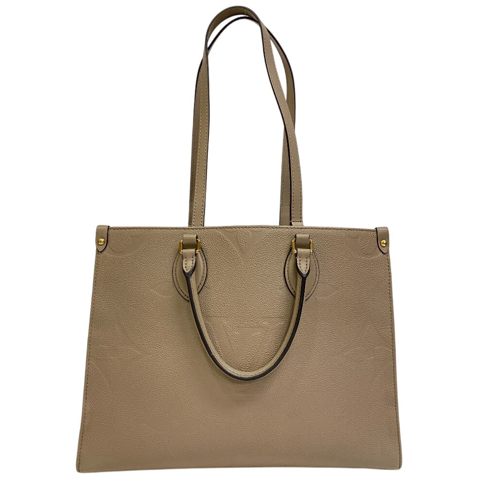 LOUIS VUITTON Handbag Monogram Empreinte , Leather beige Monogram Ann Platt On the Go MM