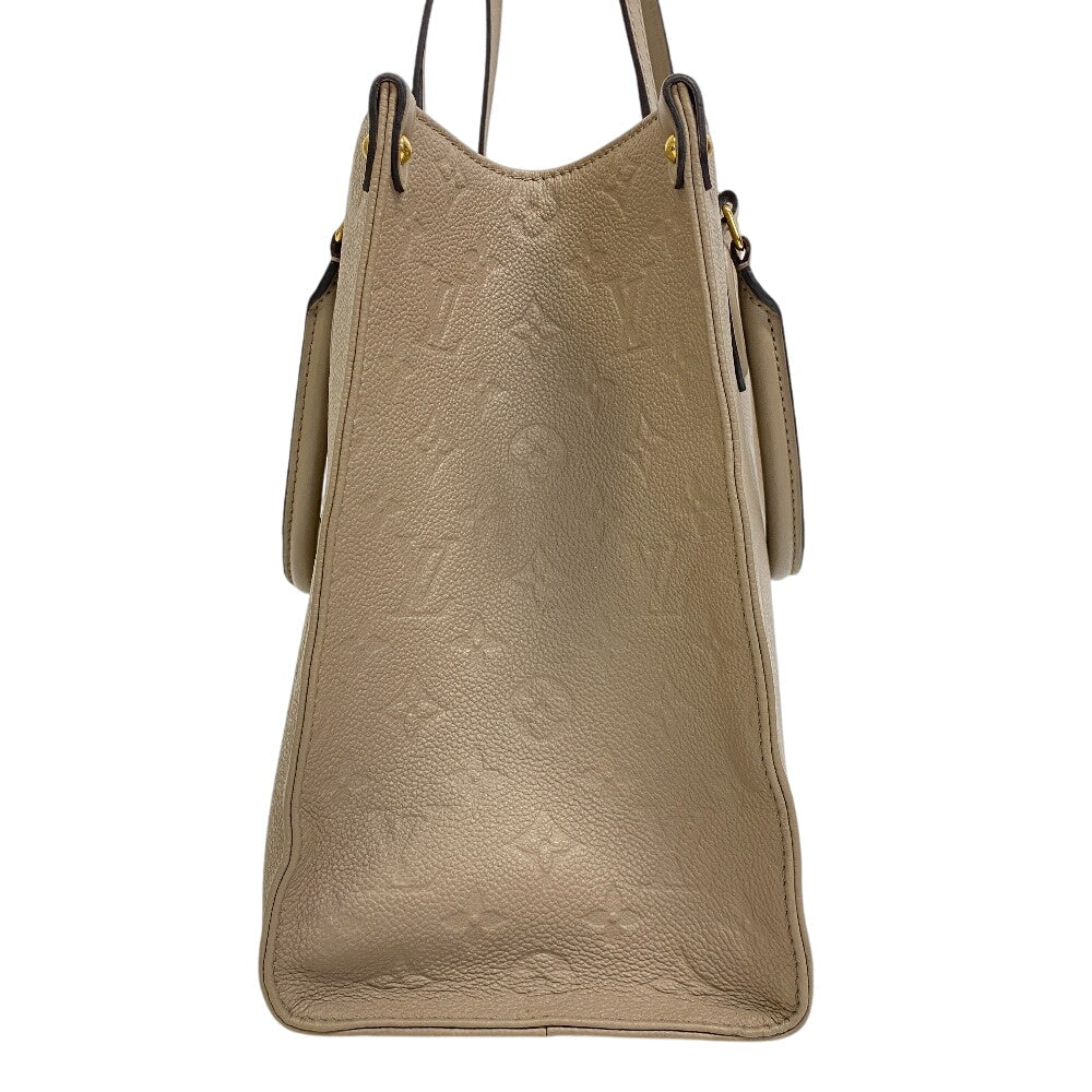  LOUIS VUITTON Handbag Monogram Empreinte , Leather beige Monogram Ann Platt On the Go MM