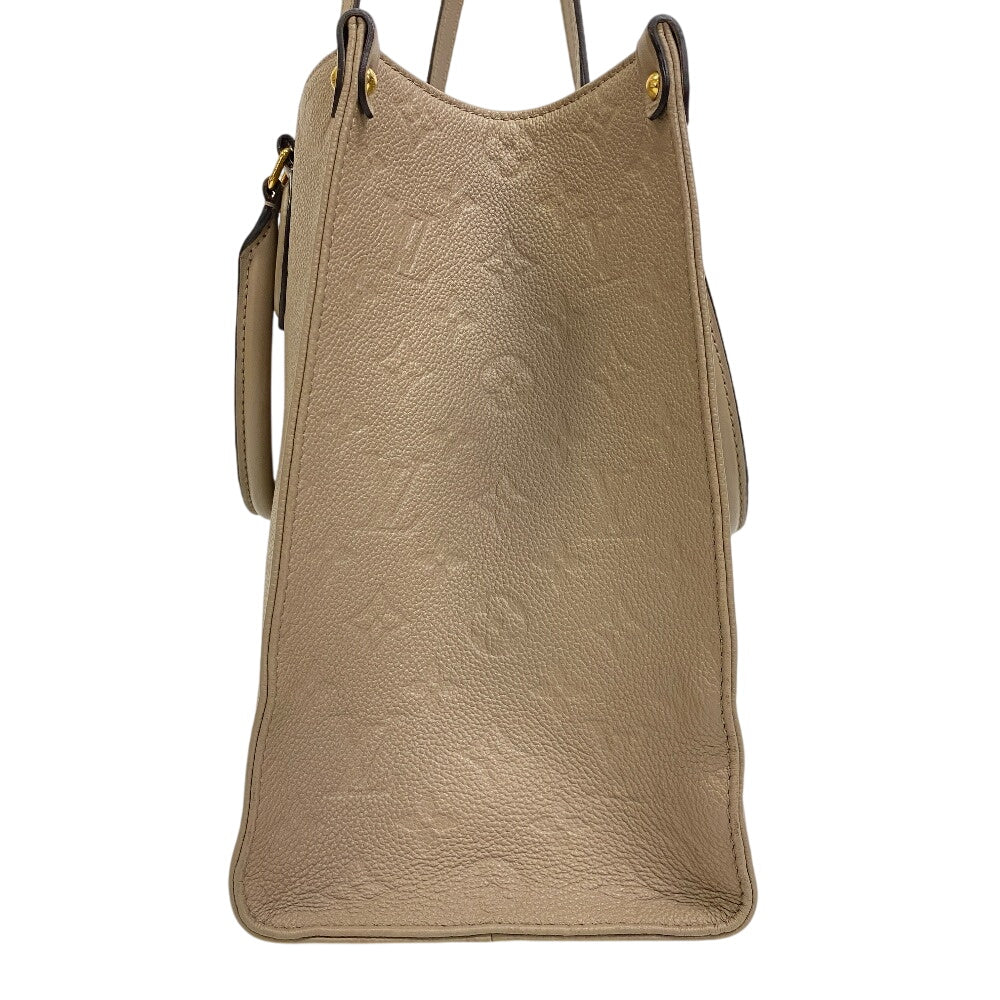  LOUIS VUITTON Handbag Monogram Empreinte , Leather beige Monogram Ann Platt On the Go MM
