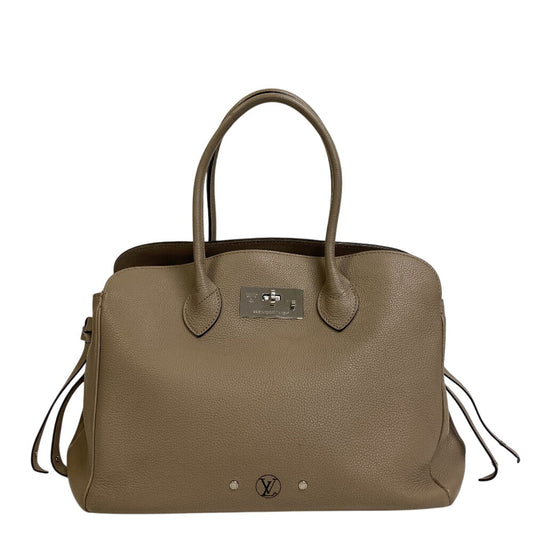 LOUIS VUITTON Tote Bag leather beige Mira MM