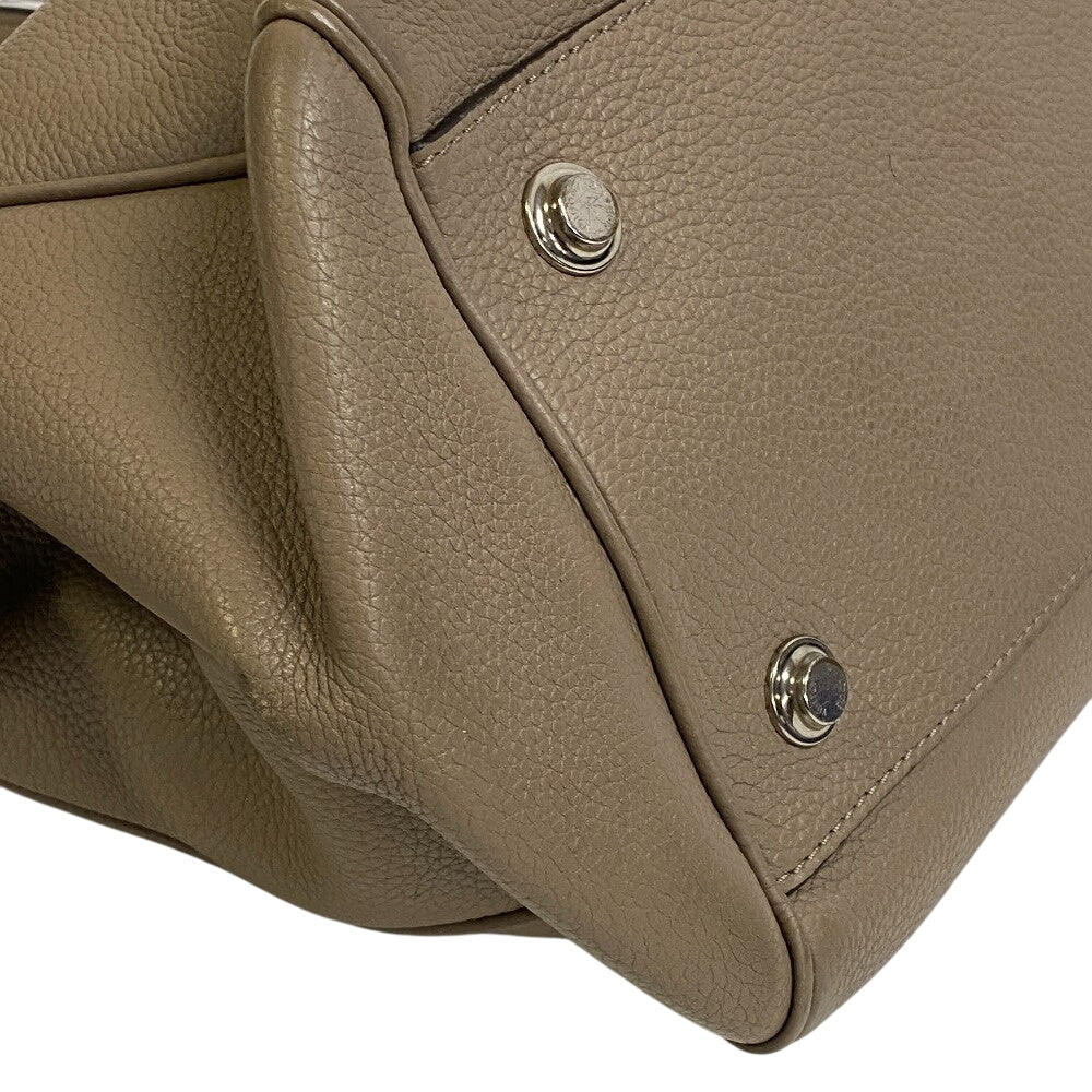  LOUIS VUITTON Tote Bag leather beige Mira MM