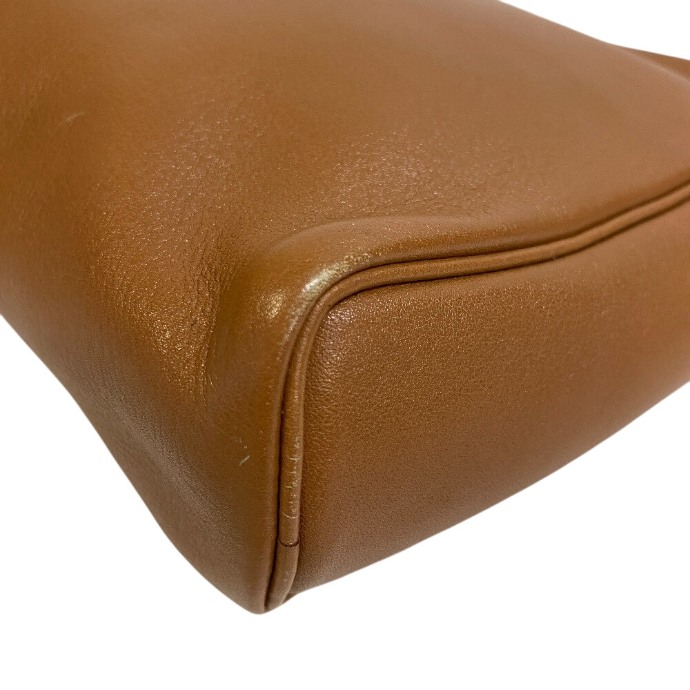 HERMES Shoulder Bag ?R leather Brown Jockey
