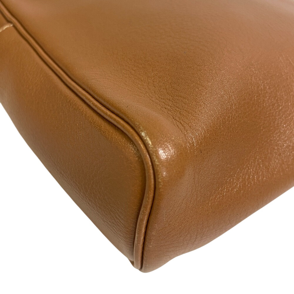 HERMES Shoulder Bag ?R leather Brown Jockey
