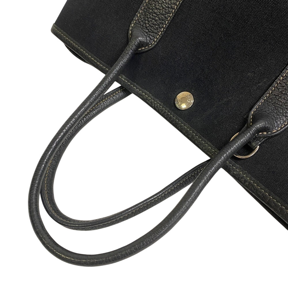 HERMES Handbag leather black Garden party TPM