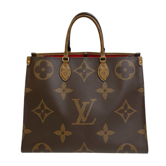 LOUIS VUITTON Tote Bag leather Brown Monogram Giant On-the-go GM
