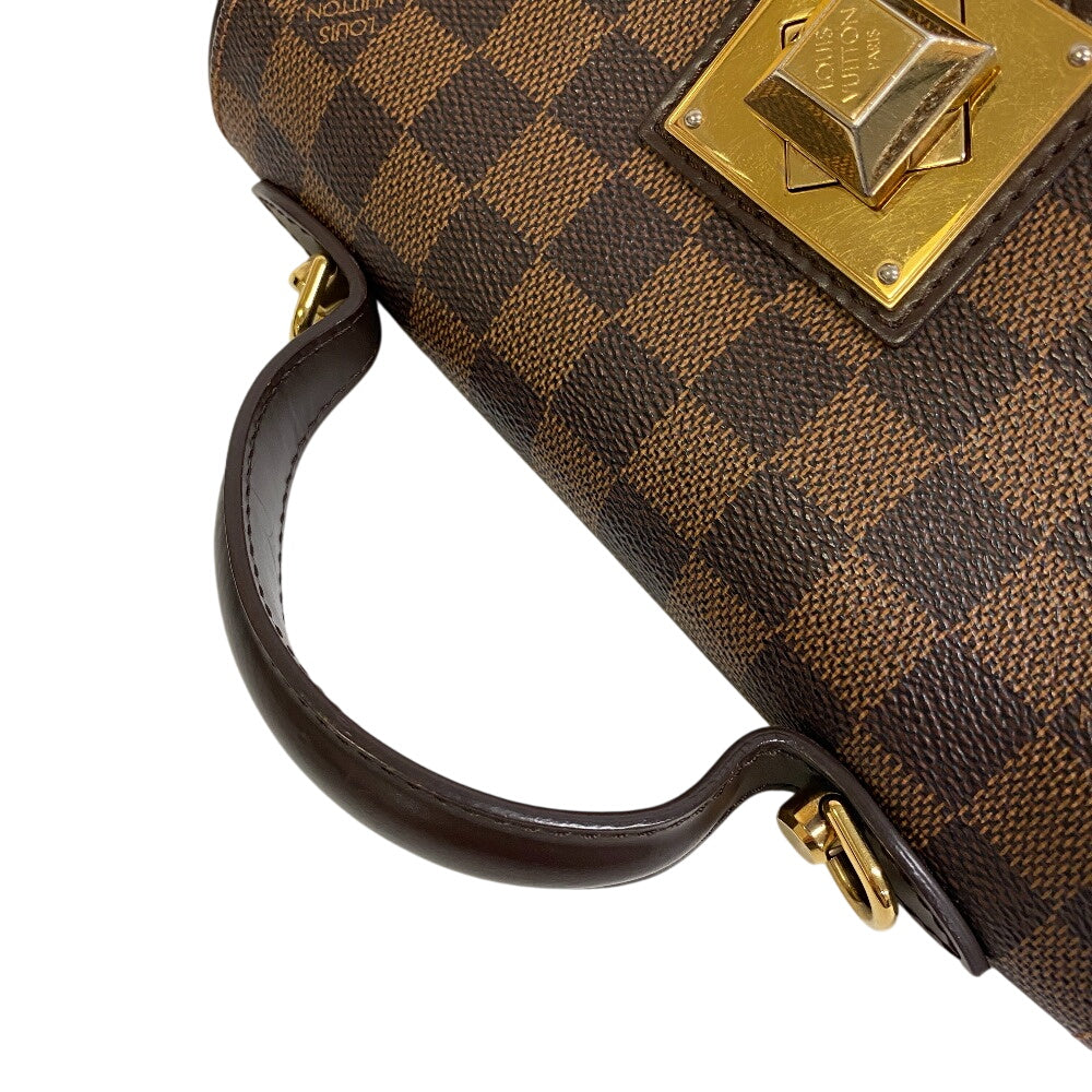 LOUIS VUITTON Handbag leather Brown Damier Bergamo PM
