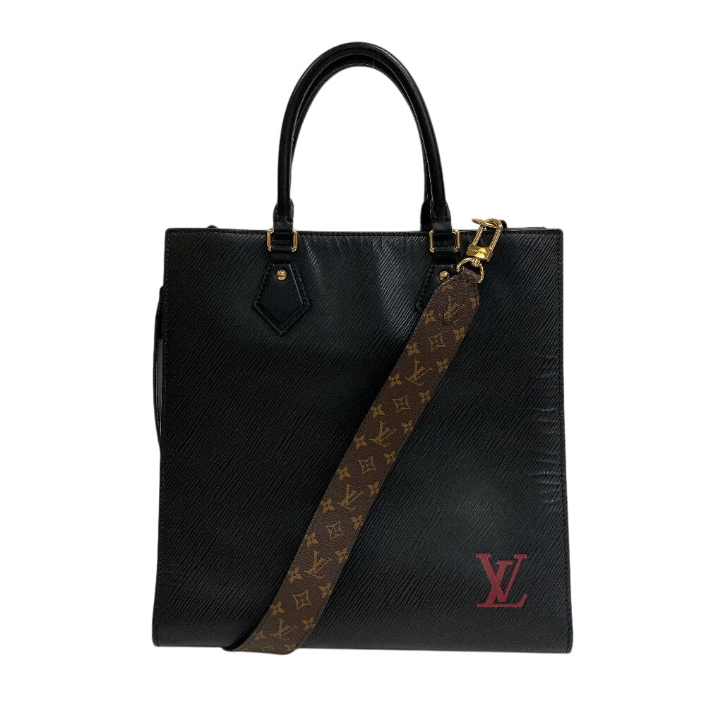 LOUIS VUITTON Handbag leather black Epi Sac PlatPM