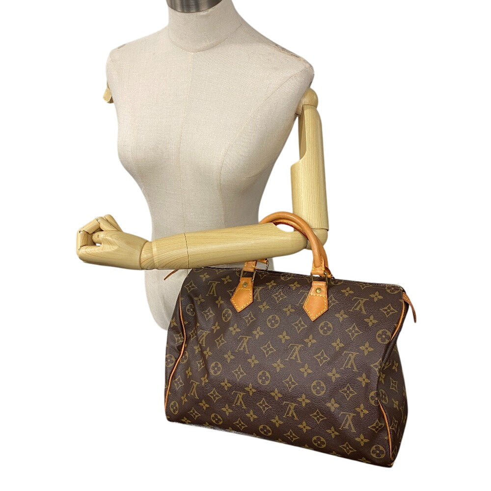  LOUIS VUITTON Boston Duffel bag leather Brown Monogram
