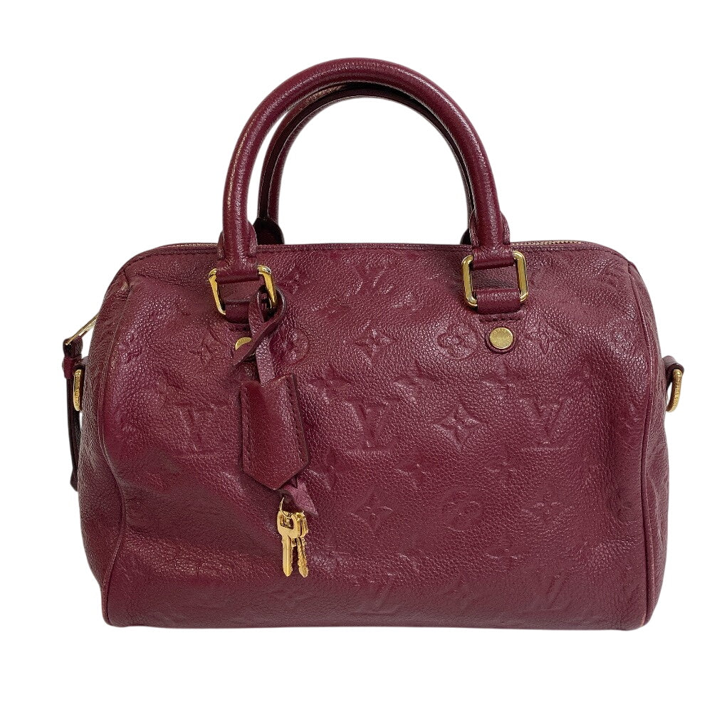 LOUIS VUITTON Handbag leather wine-red Monogram Unplant bandouliere25