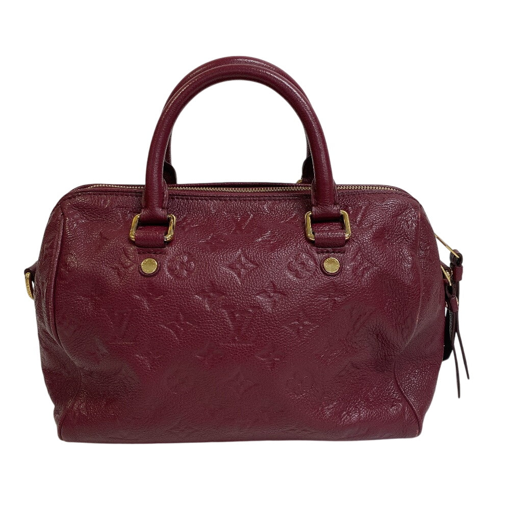 LOUIS VUITTON Handbag leather wine-red Monogram Unplant bandouliere25