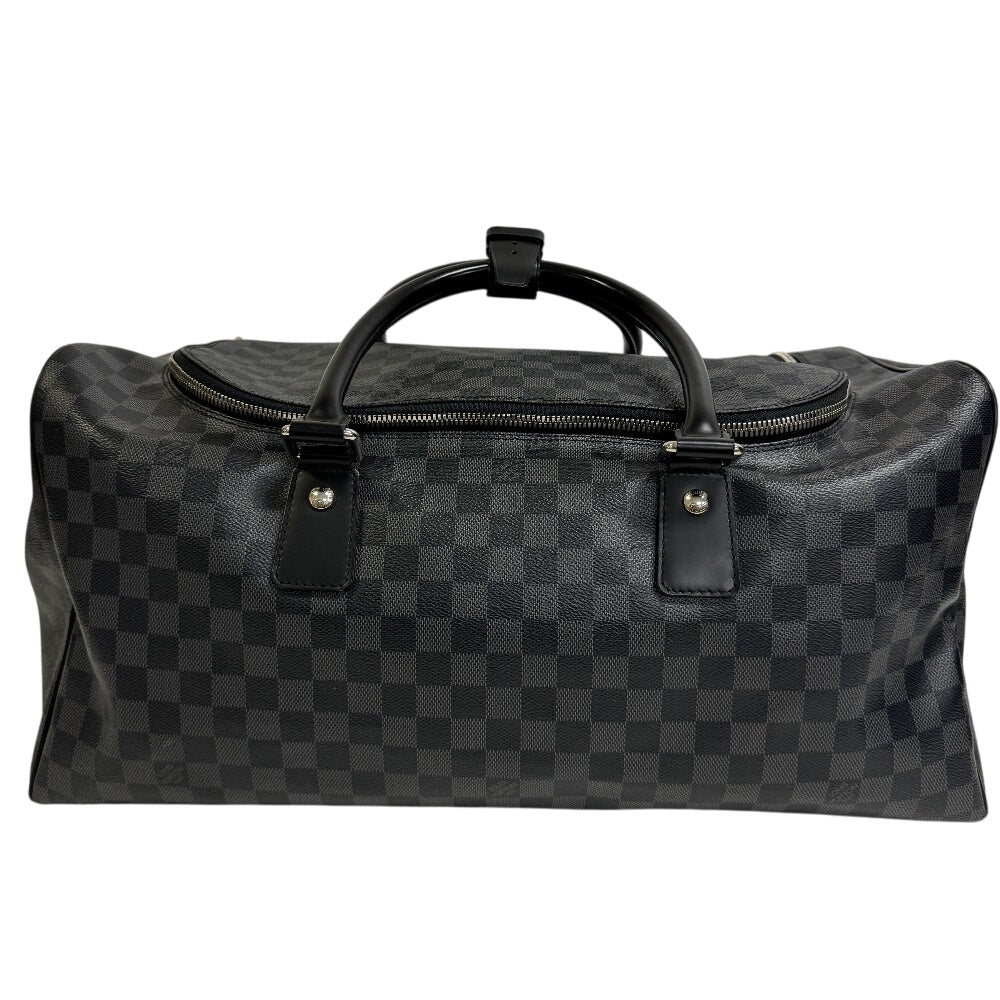 LOUIS VUITTON Boston Duffel bag Damier Graphite , Leather black Damier Grafitte Roadster 50