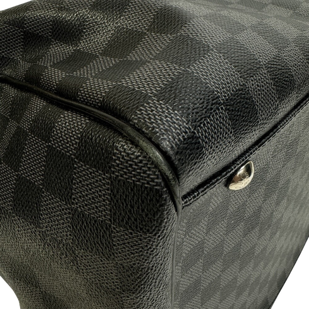 LOUIS VUITTON Boston Duffel bag Damier Graphite , Leather black Damier Grafitte Roadster 50