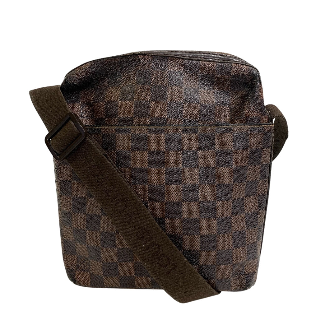 LOUIS VUITTON Shoulder Bag leather Brown Damier Trotteur bobourg
