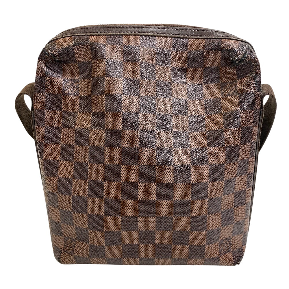 LOUIS VUITTON Shoulder Bag leather Brown Damier Trotteur bobourg