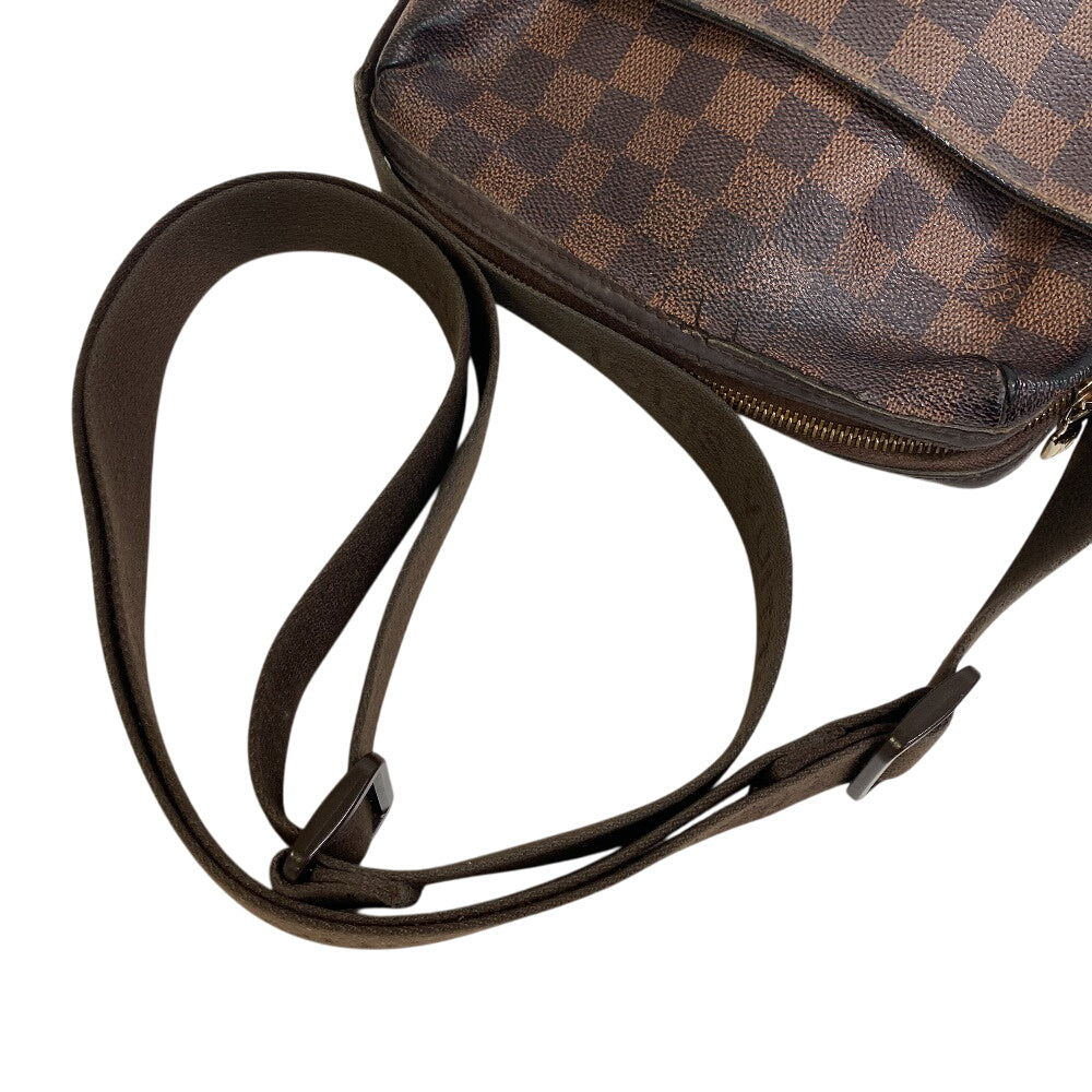 LOUIS VUITTON Shoulder Bag leather Brown Damier Trotteur bobourg