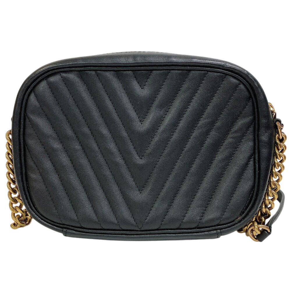 LOUIS VUITTON Shoulder Bag leather black New Wave New camera bag
