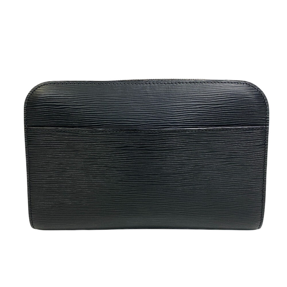 LOUIS VUITTON Clutch bag leather black Epi Noir Baikal
