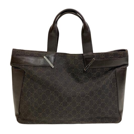 GUCCI Tote Bag 73982 Leather, Canvas Brown GG pattern