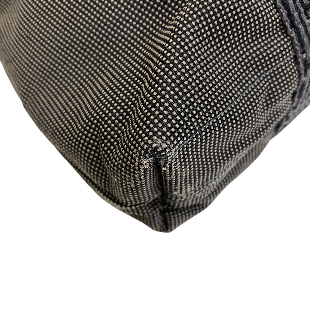 HERMES Tote Bag canvas black Her Line Cabas