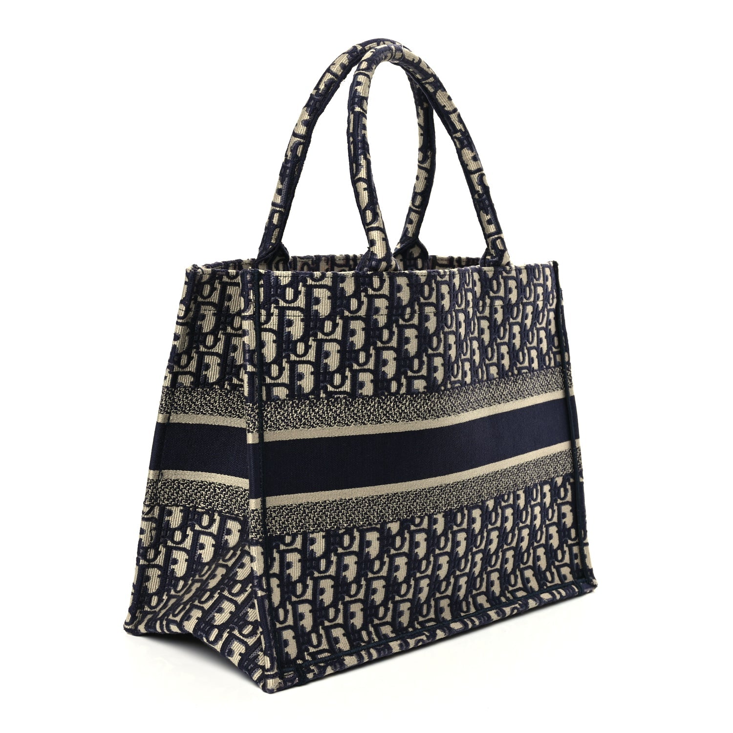 Christian Dior Oblique Medium Book Tote Blue Multicolor