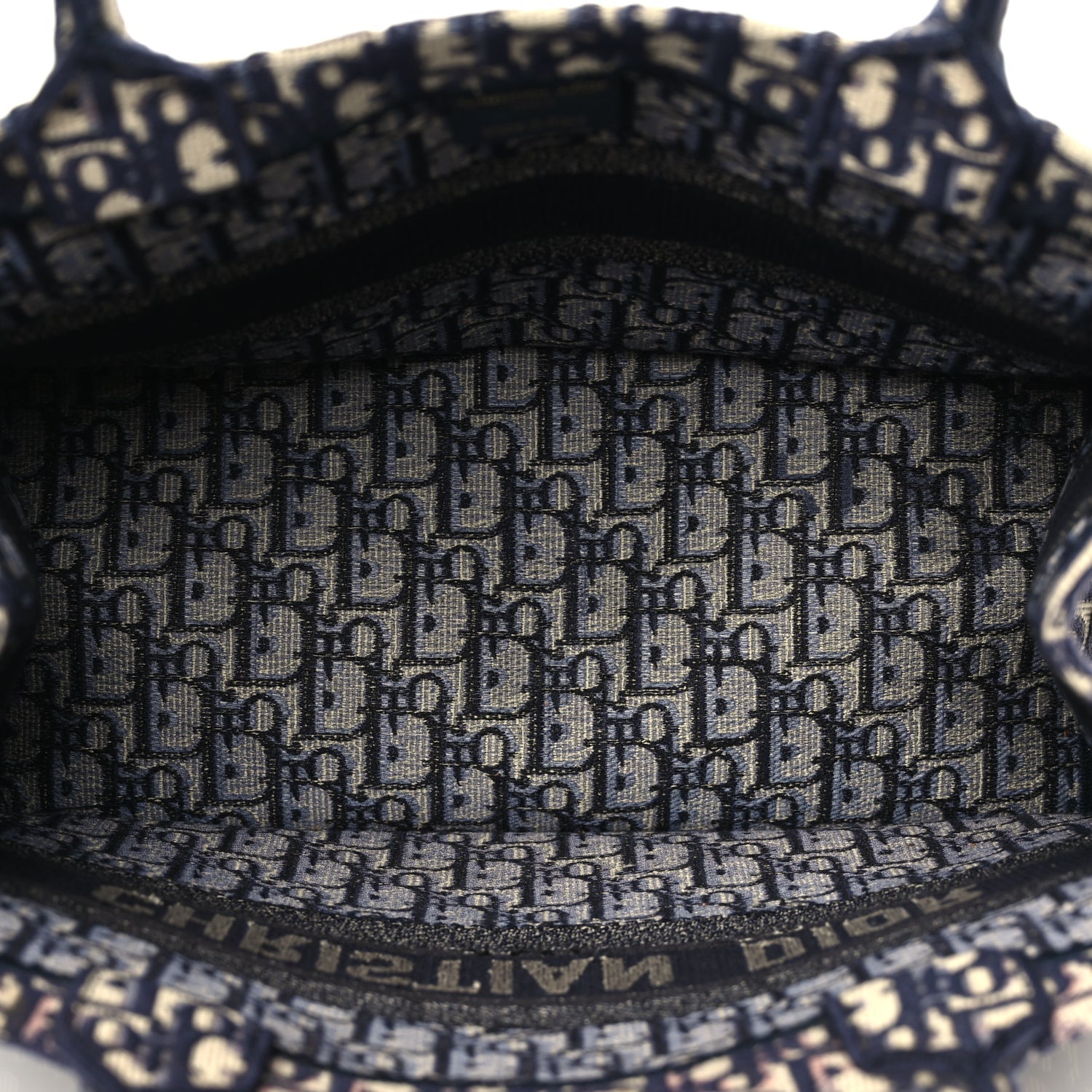 Christian Dior Oblique Medium Book Tote Blue Multicolor