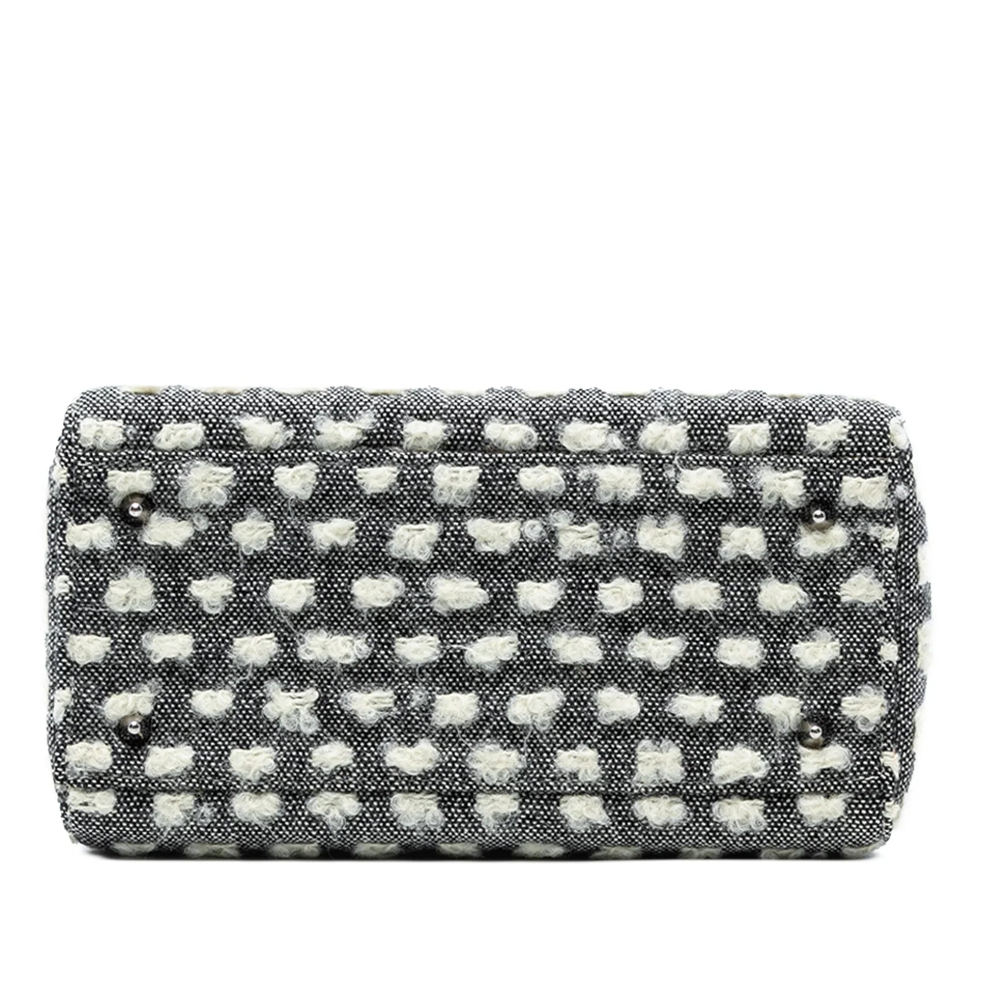Gray Dior Medium Tweed Lady Dior Satchel